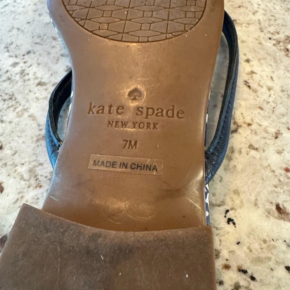 Kate Spade Navy‎ Blue Sandals Chic Slip-On